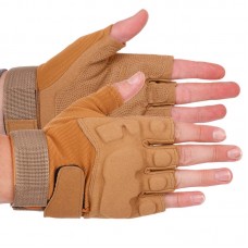 Тактичні рукавички з відкритими пальцями Tactical Blackhawk L хакі, код: BC-4380_LCH