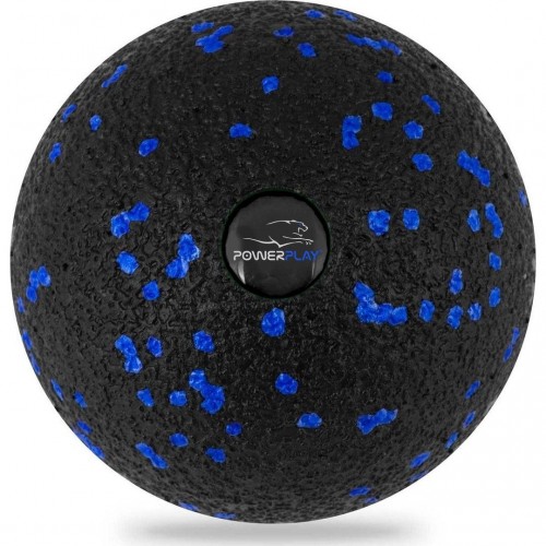 Масажний м"яч PowerPlay Epp Massage Ball 100 мм, чорний-синій, код: PP-4351_Blue_d10
