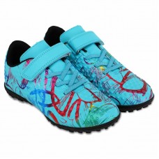 Сороконіжки футбольні дитячі Lijin розмір 35, блакитний-фуксія-синій, код: 2502-1-32-38-1_35 Сороконіжки футбольні дитячі Lijin розмір 35, блакитний-фуксія-синій, код: 2502-1-32-38-1_35