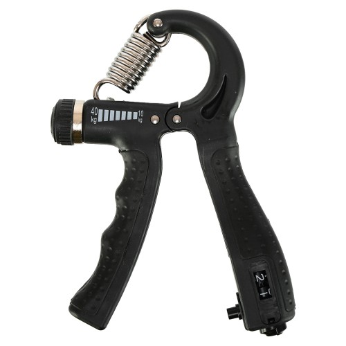 Еспандер кистьовий Ножиці пружинний Zelart з лічильником 10-40кг, чорний, код: FI-5456 Еспандер кистьовий Ножиці пружинний Zelart з лічильником 10-40кг, чорний, код: FI-5456