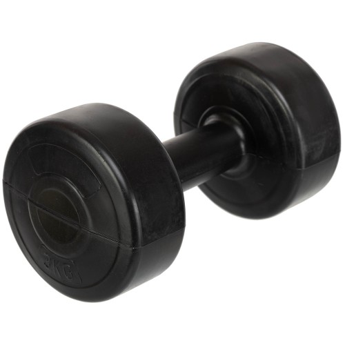 Гантель для фітнесу Zelart з PE покриттям 1х3 кг, чорний, код: TA-4759-3