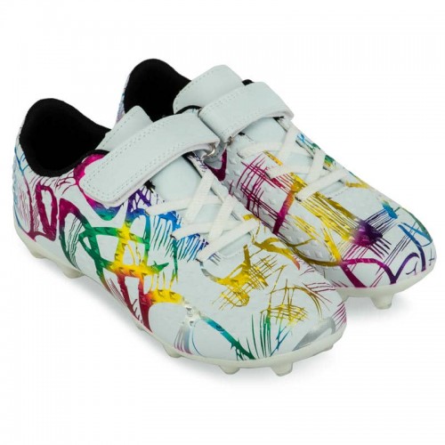 Бутси футбольні дитячі Lijin CR7 розмір 38, білий-фуксія-синій, код: 2502-32-38-3_38W Бутси футбольні дитячі Lijin CR7 розмір 38, білий-фуксія-синій, код: 2502-32-38-3_38W