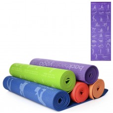 Коврик для фітнесу і йоги Lanor 1730х610х6мм, фіолетовий з малюнком, код: 1645450146-E