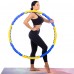 Обруч для схуднення масажний розбірний Хула Хуп FitGo Dynamic Hoop 8 секцій, жовтий-синій, код: JS-6018-S52