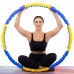 Обруч для схуднення масажний розбірний Хула Хуп FitGo Dynamic Hoop 8 секцій, жовтий-синій, код: JS-6018-S52