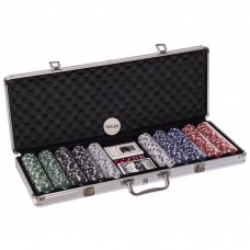 Набір для покеру в алюмінієвому кейсі PlayGame на 500 фішок, код: IG-2115-S52
