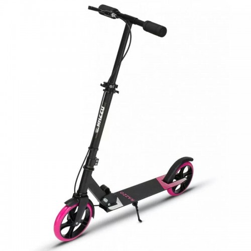 Самокат із ручним тормозом Razzo City 200 мм алюмінієвий Black/Pink, код: HUL1-200 BLACK PINK