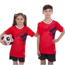 Форма футбольна підліткова PlayGame розмір 26, ріст 130, червоний-чорний, код: CO-2005B_26RBK-S52
