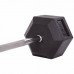 Штанга фіксована Record Rubber Hexagon Barbell пряма гумова довжина-95см 45кг TA-6230-45-S52