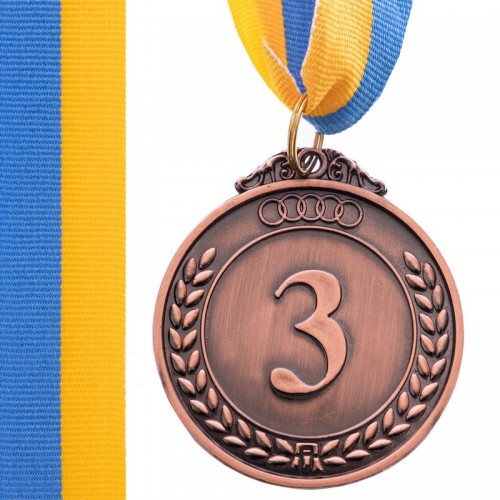 Медаль спортивна зі стрічкою PlayGame Start бронзова, код: C-4333_B