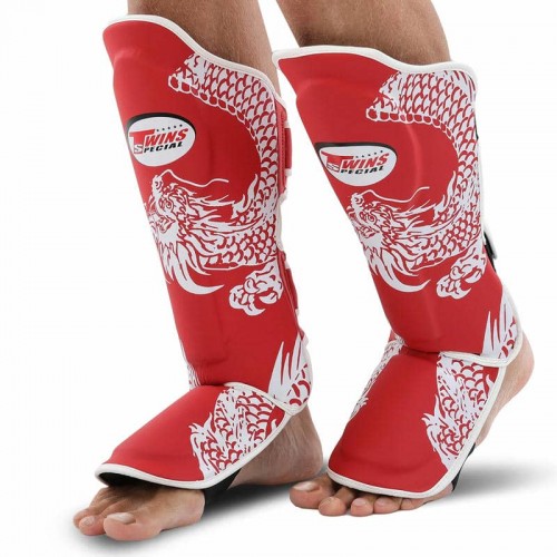 Захист гомілки та стопи для єдиноборств Twins, розмір S, червоний, код: BO-9484_SR Захист гомілки та стопи для єдиноборств Twins, розмір S, червоний, код: BO-9484_SR