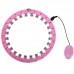Обруч для схуднення регульований масажний з обтяжувачем FitGo рожевий, код: FI-0766_P