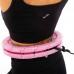 Обруч для схуднення регульований масажний з обтяжувачем FitGo рожевий, код: FI-0766_P