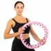 Обруч для схуднення регульований масажний з обтяжувачем FitGo рожевий, код: FI-0766_P