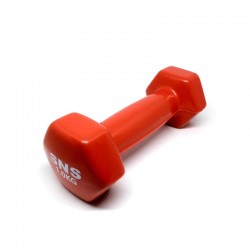 Гантель вінілова SNS 1х1 кг, червоний, код: 12329-SNS