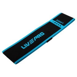 Гумка тканинна для вправ стрічка опору Loop Bands LiveUp Large, чорний, код: LP8414-L