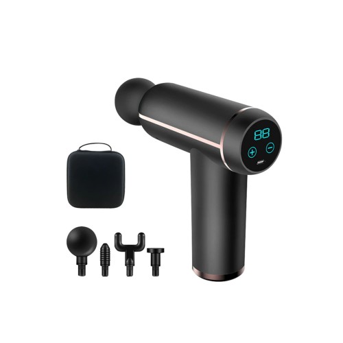 Масажний пістолет EasyFit Impact (портативний вібромасажер для тіла з 4 насадками), код: EF-2071