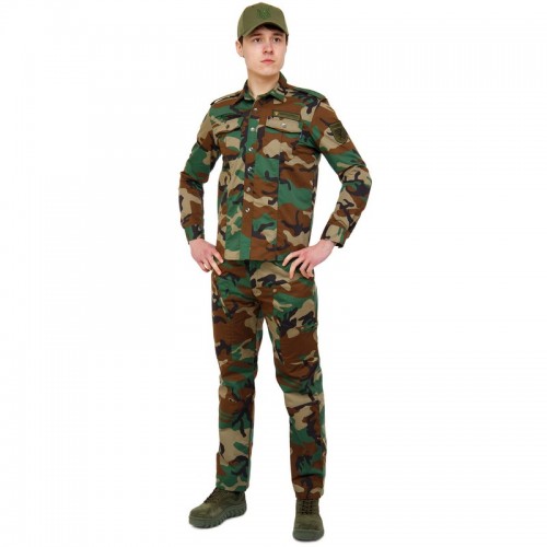 Костюм тактичний (сорочка та штани) Tactical Military Rangers розмір XL, камуфляж Woodland, код: ZK-SU1129_XLKW