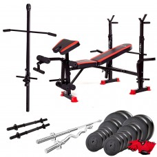 Лава тренувальна Fit-On FN-S102 + штанга та гантелі 100кг, код: 2210-0022 Лава тренувальна Fit-On FN-S102 + штанга та гантелі 100кг, код: 2210-0022