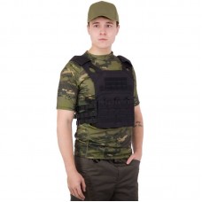 Плитоноска для бронепластин Tactical Military Rangers із системою Molle, чорний, код: ZK-5515_BK