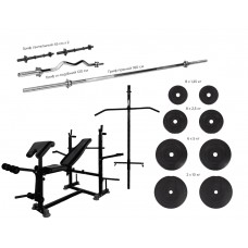 Універсальна лава для жиму WCG 0090 + Тяга + Бруси + Приставка скотта, набір Hard штанга 98 кг, код: wcg-0090+98kg(pt)-IF Універсальна лава для жиму WCG 0090 + Тяга + Бруси + Приставка скотта, набір Hard штанга 98 кг, код: wcg-0090+98kg(pt)-IF