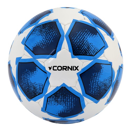 М"яч футбольний Cornix StarGlide №5, синій-білий, код: XR-0379