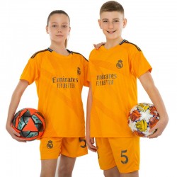 Форма футбольна дитяча PlayGame із символікою Real Madrid Bellingham 5 гостьова 2025, розмір 20, зріст 115-125, помаранчевий, код: CO-4645_20