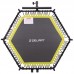 Фитнес батут шестиугольный FitGo 140см черный-салатовый, код: TX-3651-55-S52