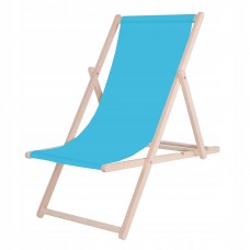 Шезлонг (крісло-лежак) дерев"яний Springos для пляжу, тераси та саду, код: DC0001 BLUE