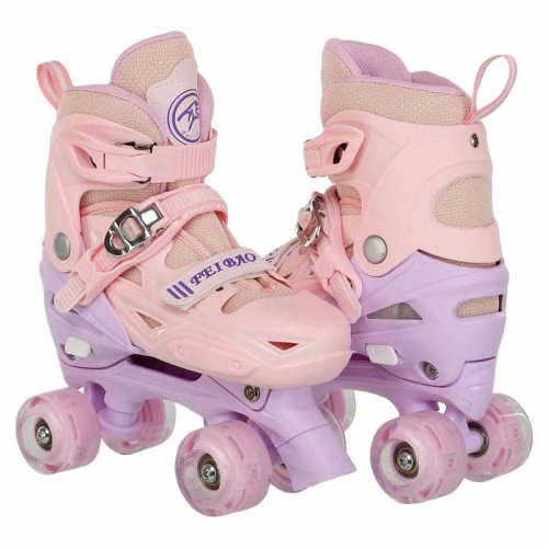 Ролики квади розсувні Fei Bao M (35-38), рожевий, код: 318-2_MP