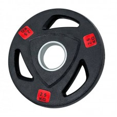 Диск олімпійський обгумований Fitnessport 2,5 кг, чорний, код: 131566-AX