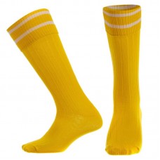 Гетри футбольні Zelart розмір 32-39, жовтий-білий, код: CO-5602_YW