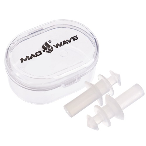 Беруші для плавання MadWave в пластиковому футлярі, білий, код: M071501-S52