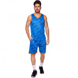 Форма баскетбольна чоловіча PlayGame Lingo Camo 2XL (ріст 170-175), блакитний-помаранчевий, код: LD-8003_2XLNOR