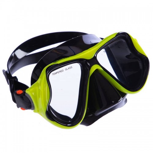 Маска для плавання Zelart чорний-жовтий, код: M266-SIL_BKY