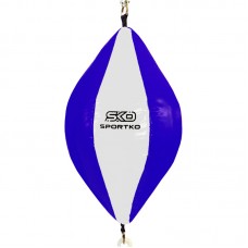 Груша боксерська на розтяжках Sportko 500x240 мм, білий-синій, код: GP-2_WBL-S52