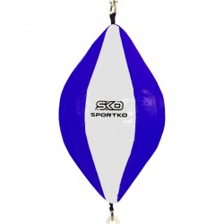 Груша боксерська на розтяжках Sportko 500x240 мм, білий-синій, код: GP-2_WBL-S52