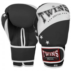 Боксерські рукавиці Twins PVC 12 унцій, чорний, код: BO-9476_12BK