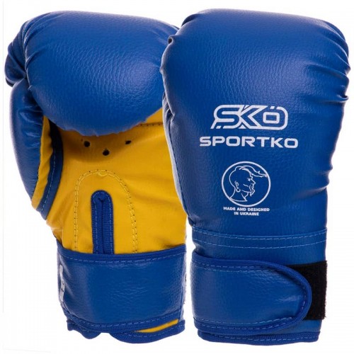 Рукавички боксерські дитячі SportKo 4 унції, синій, код: PD-2-B_4BL