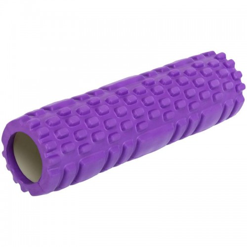 Ролер масажний циліндр (ролик мфр) FitGo Grid Combi Roller 25см, фіолетовий, код: FI-0356_V Ролер масажний циліндр (ролик мфр) FitGo Grid Combi Roller 25см, фіолетовий, код: FI-0356_V