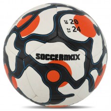 М"яч футбольний професійний Soccermax Hybrid №5 PU, білий-червоний, код: FB-5044-S52