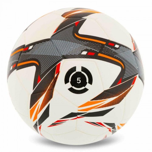 М"яч футбольний PlayGame №5 PU, білий-помаранчевий, код: FB-4992_OR