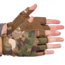 Рукавички тактичні з відкритими пальцями Tactical M камуфляж Multicam, код: BC-8808_MM