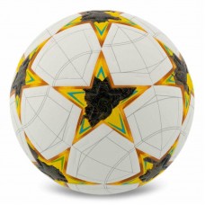 М"яч футбольний Stars PU №5, білий-жовтий, код: FB-7586_Y