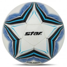 М"яч футбольний Star Polaris 666 №5 композитна шкіра, білий-синій, код: SB4125C-S52