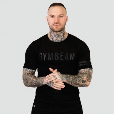 Футболка чоловіча GymBeam Stripes Black L, чорний, код: 120514-GB