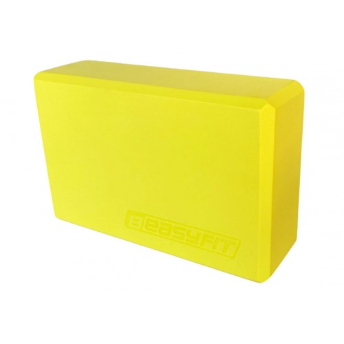 Блок для йоги EasyFit EVA 230х155х75 мм, жовтий, код: EF-1818-Y-EF Блок для йоги EasyFit EVA 230х155х75 мм, жовтий, код: EF-1818-Y-EF