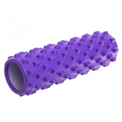 Роллер для занять йогою і пілатесом FitGo Grid Rumble Roller, фіолетовий, код: FI-4942_V