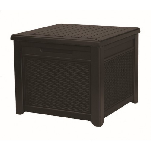 Стіл-скринька Keter Cube Rattan 208 л, коричневий, код: 7290106924840-TE