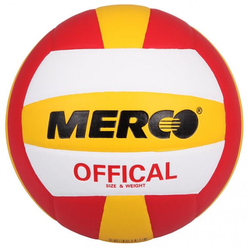 М"яч волейбольний Merco Official volleyball Ball №5, червоний-білий-жовтий, код: 8591792369335